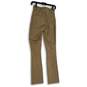 NWT Abercrombie & Fitch Womens Brown Leather Split Hem Dress Pants Size 24/00 image number 2