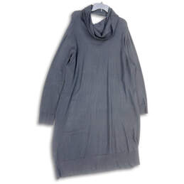 Womens Black Long Sleeve Cowl Neck Back Cut Out Sheath Dress Size 22/24