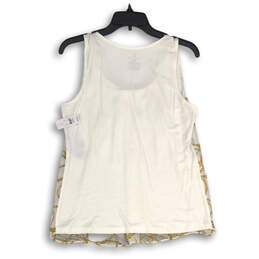 NWT Womens Gold White Sleeveless Pullover Tank Top Size Medium alternative image