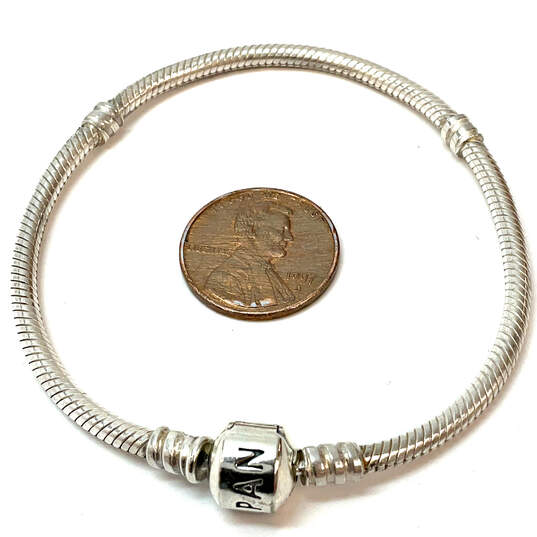 Designer Pandora S925  ALE Sterling Silver Snake Chain Bracelet w/ Box image number 3