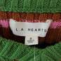 L.A. Hearts Multicolor Cotton Cropped Long Sleeved Sweater WM Size S NWT image number 3