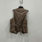 Womens Brown Linen Single-Breasted Two-Button Blazer With Vest Size 44R/XL image number 4