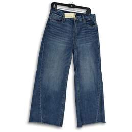 NWT Kut From The Kloth Womens Blue Denim Meg FAB AB High-Rise Wide Leg Jeans 8