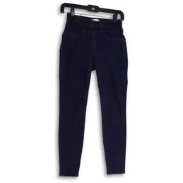 Womens Blue Denim Dark Wash Tapered Leg Pull-On Jegging Jeans Size 26