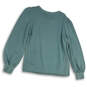 NWT Womens Green Round Neck Long Sleeve Pullover Sweatshirt Size M image number 2