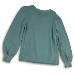 NWT Womens Green Round Neck Long Sleeve Pullover Sweatshirt Size M alternative image