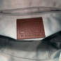 Womens Brown Beige Leather Detachable Strap Inner Zip Pocket Satchel Bag image number 5