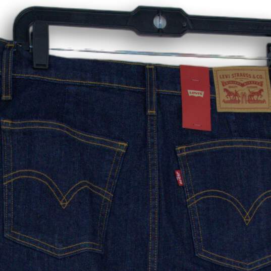 NWT Levi's Womens Blue 5-Pocket Design Button-Front Straight & Pencil Skirt 27 image number 4