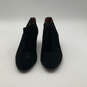 Womens Black Leather Round Toe Side Zip Block Heel Ankle Booties Size 7.5 M image number 2
