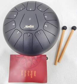 MouKey Brand 11-Note Black Steel Tongue Drum w/ Case and Accessories
