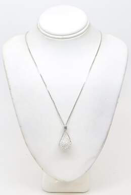 Swarovski Silver Tone Crystal Globe Pendant Necklace & Earrings 19.9g alternative image