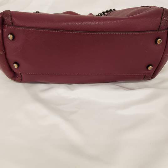 COACH 36855 Edie Plum Purple Leather Hobo Tote Bag image number 4
