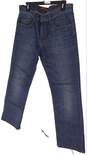 Mens Gray Coin Pocket Straight Leg Zip Denim Jeans Size Medium image number 3