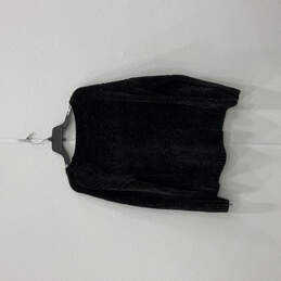 Womens Black Long Sleeve Crew Neck Regular Fit Pullover Sweater Size L alternative image