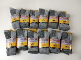 24 Pair Bundle of Men's Heights Merino Wool Blend Assorted Socks Shoe Size 7-12/Sock Size 4-6 **NEW**