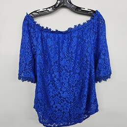 Off Shoulder Lace Tops Casual Loose Blouse alternative image