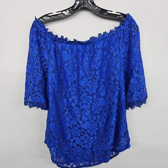 Off Shoulder Lace Tops Casual Loose Blouse image number 2