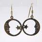 Celestial 925 Sterling Silver Moon & Star Drop Earrings Pendant Necklace & CZ Bracelet 27.6g image number 5