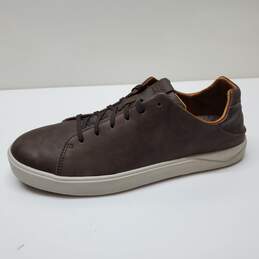 OluKai Men's Size 10.5 Lae‘ahi Li ‘Ili Sneakers shoes Dark Wood alternative image