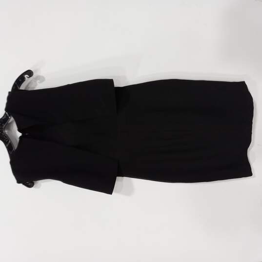 Toccini (NY) Women's Black Overlay Sheath Dress Size 6 NWT image number 2