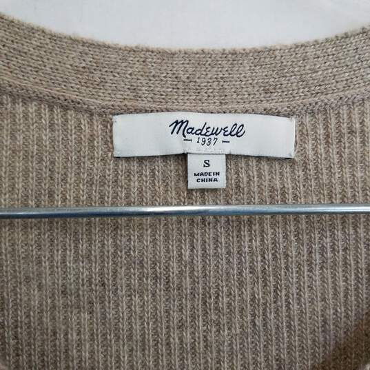 Madewell oversized tan midi sweater dress S image number 4