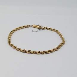 14k Gold 3mm Rope Chain Bracelet 4.5g