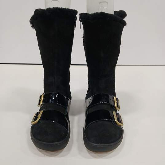 Birkenstock Women's Black Faux Fur Boots Size 6.5 (37 EU) image number 4