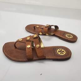 Tory Burch Women's Brown Leather Thong Sandals Size 7M alternative image