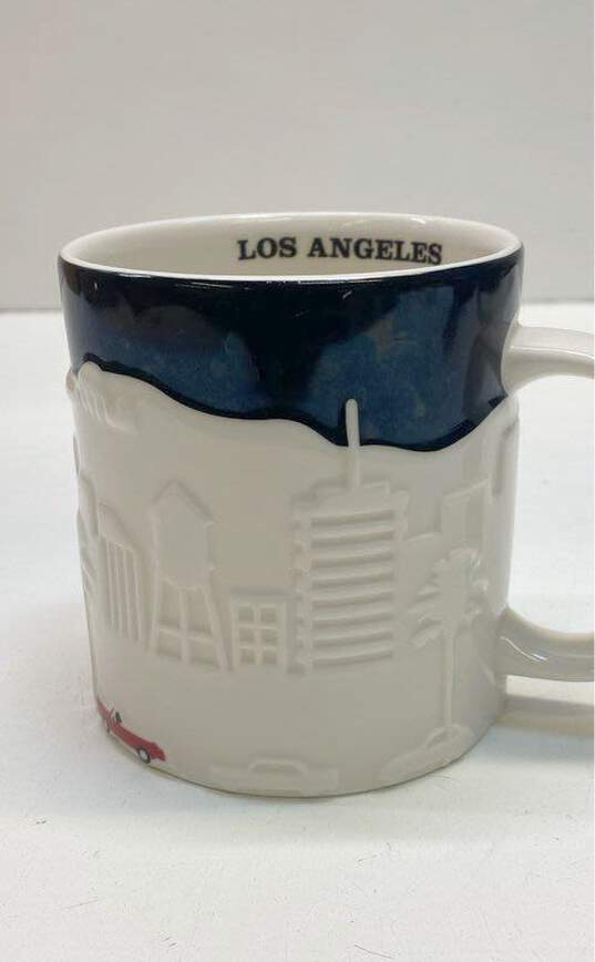 Starbucks City Mug Cup Relief Series Los Angeles black and white 16oz image number 3
