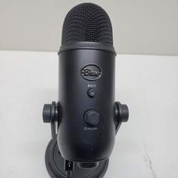 Blue Brand Microphone in Stand for Podcasting/Radio/Streaming alternative image