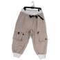 Womens Gray Drawstring Elastic Waist Pockets ACG Cargo Pants Size XL image number 1