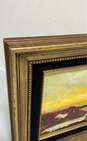 Seaside Sunset Oil on canvas by Chick Signed. Matted & Framed image number 3