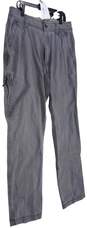 Mens Gray Flat Front Casual Straight Leg Dress Pants Size 36X32 image number 4