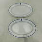 2 Scammell’s Trenton China Derby Blue  Oval Restaurant Plates 12in image number 3
