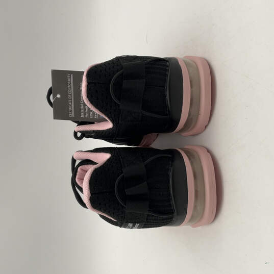 NIB Womens 1116 Pink Black Steel Toe Low Top Lace-Up Sneaker Shoes Sz EU 39 image number 5