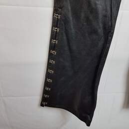 Harley Davidson women's leather pants with hook and eyes size 8 alternative image