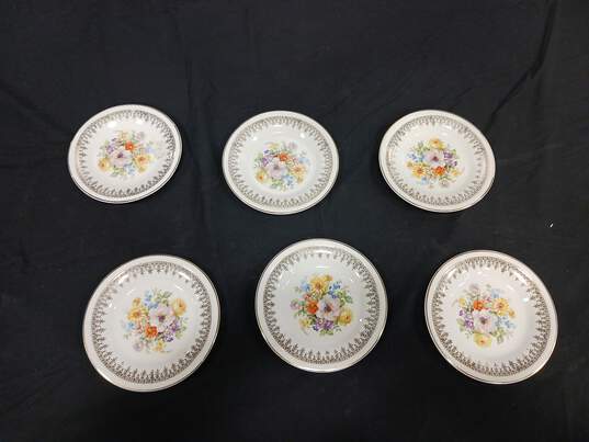 6PC Edwin M. Knowles China Saucer Plate Bundle image number 3