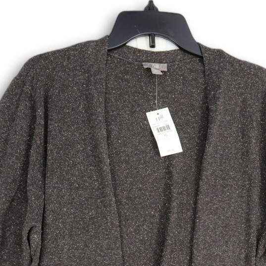 NWT Womens Gray Heather Long Sleeve Open Front Cardigan Sweater Size XL image number 3