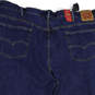 NWT Mens Blue Denim Blue Medium Wash 5 Pocket Design Cropped Jeans Sz 50x30 image number 4