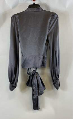 Diane Von Furstenberg Gray Blouse - Size 2 alternative image
