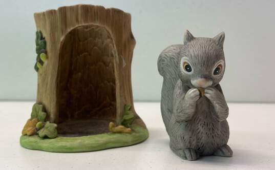 2 Woodlands Surprises Squirrel and Bear Porcelain Figurines image number 3