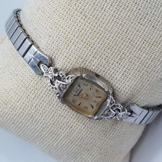 Benrus Watch Co. Model AE13 10k RGP W/Diamonds 17 Jewels Vintage Manual Wind Watch image number 9