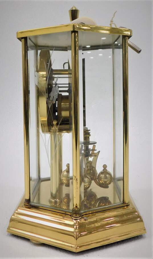 Vntg Seth Thomas Bequest Model 0793-000 Glass Brass Mantle Clock W/ Key Untested image number 2