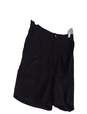 Women Black Pleated Front Pockets Casual Bermuda Shorts Size 6 image number 3