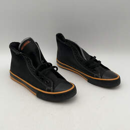 Womens Flora 4.25" D83811 Black Orange High Top Sneaker Shoes Size 9.5