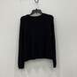 Tahari Womens Black Knitted Crew Neck Long Sleeve Pullover Sweater Shirt Size XS image number 4