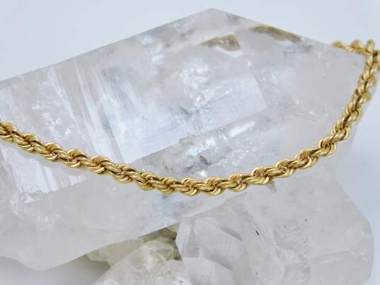 18K Gold Chunky Twisted Rope Chain Bracelet 8.0g image number 1
