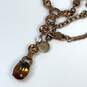 Designer Givenchy Gold-Tone Rhinestone Lobster Clasp Pendant Necklace image number 3