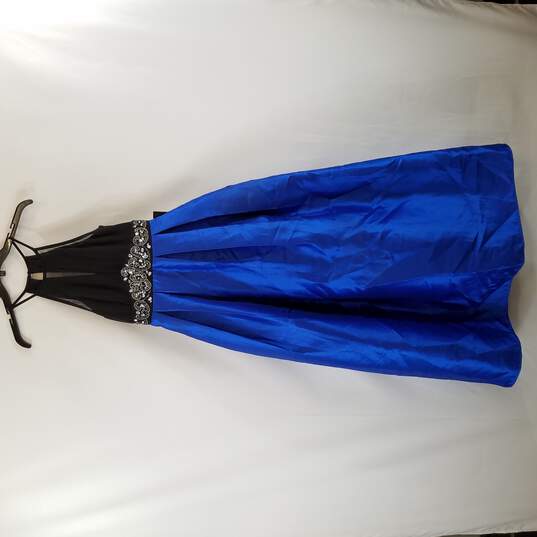 Teeze Me Women Black & Blue Gown 3 NWT image number 3