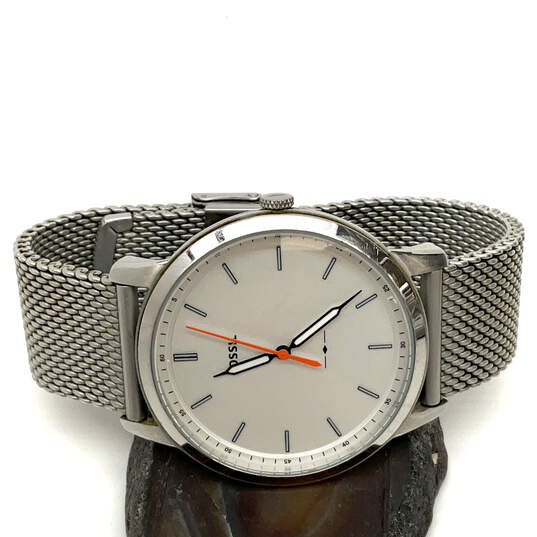 Designer Fossil FS5359 Silver-Tone Stainless Steel Analog Quartz Wristwatch image number 2